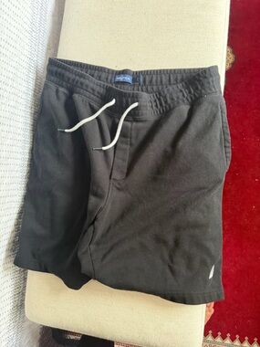 Nautica Black Athletic Drawstring Shorts with White Cord